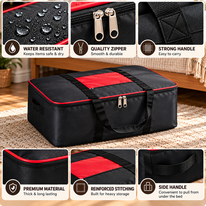 Underbed Storage Bags Pack of 2 – Large 70L Clothes, Blanket & Bedsheet Organizer