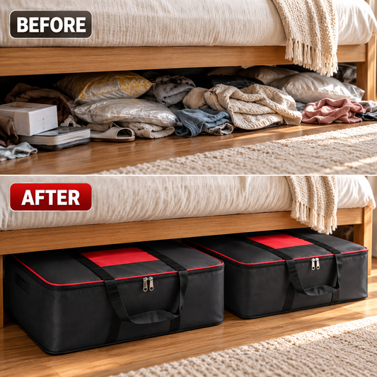 Underbed Storage Bags Pack of 2 – Large 70L Clothes, Blanket & Bedsheet Organizer